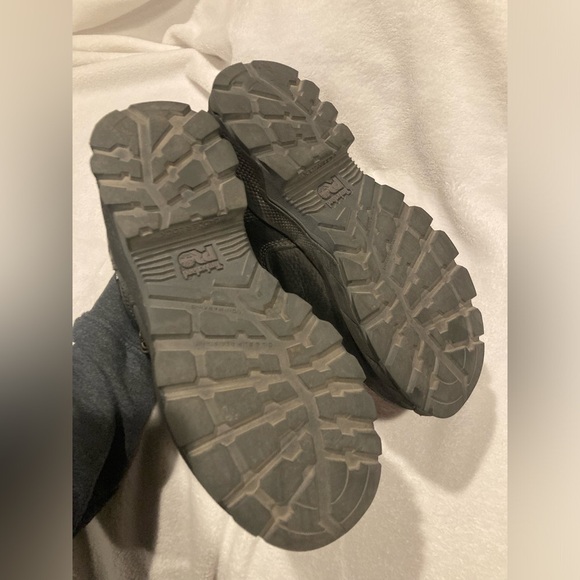 TIMBERLAND PRO Women's 8 womens POWERFIT Black Leather composite Toe Boots - Picture 7 of 11